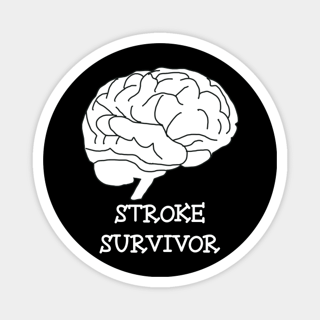 Stroke Brain Survivor Recovery Magnet by beautifulhandmadeart